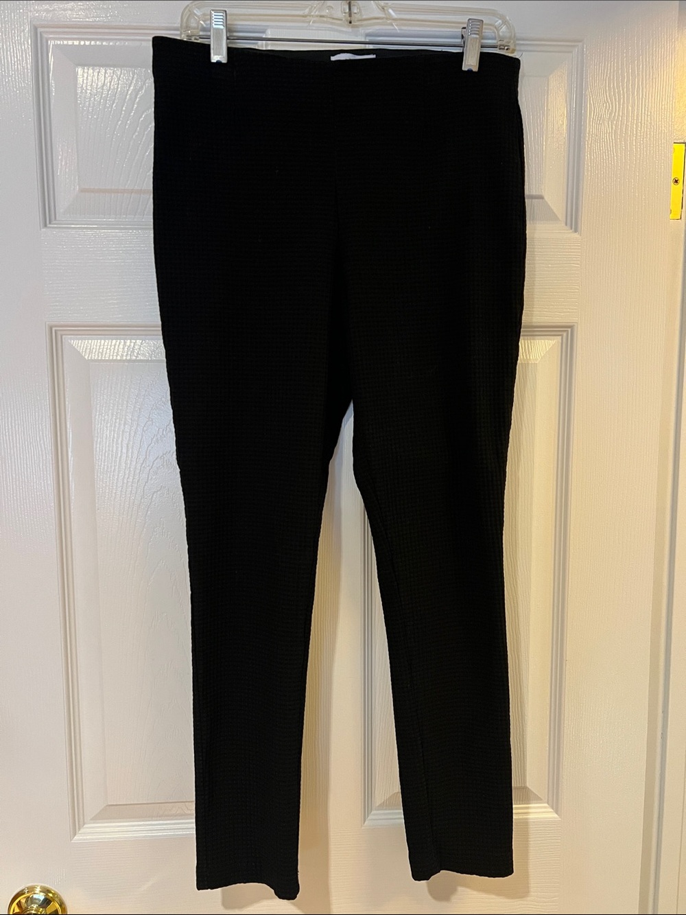 Calvin Klein Black Textured Skinny Pants